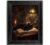 Framed Gothic Black Cat Canvas Wall Art Dark Academia Wall Decor 16×24 In