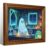 Framed Halloween Wall Art Cute Ghost Doing Magic Science Experiments Microscope Skull Potion Jars Neon Cabin Lab Canvas Print For Craft Room Wall Art 12X16 in Vintage Black Framed