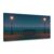 Framed Starry Night Waterfront Wall Art, Glowing Street Lamps And Empty Bench Canvas Print, Peaceful City Lake Decor for Living Room Bedroom Office 24″ L x 12″ W