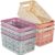 Frcctre 8 Pack Plastic Storage Baskets, Portable Small Pantry Organizer Baskets Bins with Handle, Stackable Household Organizers Nursery Basket for Home, Kitchen Cabinet Countertop Bedroom Bathroom