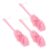 FRCOLOR 3pcs Pink Bath Brush Set for Skin Cleaning and Gentle Exfoliation, Pe Material, Practical and Stylish Bathing Body Brush for Shower and Spa Use