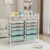 free-space White Large Capacity 2-Row 10-Drawer Rolling Storage Cart, Metal Mesh Top Utility Organizer with Wheels, Multi-Layer Plastic Drawers for Kitchen, Bathroom, Bedroom, Office