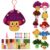 FREEBLOSS 10 Set Beginners Cross Stitch Kit Mushroom Cross Stitch Projects Fun Needlework Practice Embroidery Kit with 10 Colors of Flosses Felt Fabric Cloth