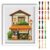 FREEBLOSS 11CT Cross Stitch Kit Stamped Cross Stitch Wall Painting Kit with Stitching Guide for Beginners Japanese Noodle Bar Pattern Embroidery Set Crossstitch Wall Hanging Set 16 * 20 inch