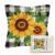 FREEBLOSS Latch Hook Kits for Adults Beginners Checkered Sunflower Pre Printed DIY Crochet and Latch Kits Pillow Cover for Home Sofa Decoration, Includes Instructions 17 * 17 Inch