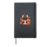 French Bulldog Fall Autumn Pumpkin Spice Latte Frenchie Dog Hardcover Journal, Black