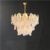 French Court Style Luxury Glass & Pearl Chandelier Cloudy Textured Pendant Light Hanging Lamp,Pretty