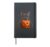 Frenchie Halloween Dog Lover Jack O Lantern Face Pumpkin Hardcover Journal, Black