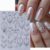 French Nail Stickers for Nail Art 5D Embossed Crystal Nail Art Decals 2Pcs Silvery Heart Luxury Necklace Geometric Design Self-Adhesive Nail Supplies for Women Girls DIY Manicure Nail Decoration