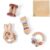 FReniland Wooden Baby Toy Set, Montessori Grasping Toys for Infants 10M+, Bunny & Bear Themed Natural Wood Sensory Toys, Fine Motor Skill Development Gift for Boys & Girls