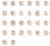 Freshwater Shell Letter Beads A-Z, 26pcs