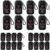 Frienda 24 Pcs Mini Hand Sanitizer Spray Bulk with Keychain Scented Hydrating Hand Sanitizer Spray Travel Size 1 Fl. oz for Travel Backpack Thank You Gifts for Employee Teacher(Black,Thank You 2)