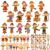 Frienda 48 Set Fall Scarecrow Craft Kit DIY Scarecrow Ornaments with Cardstock Stickers and Gold String Autumn Thanksgiving Craft Supplies for Classroom Activities Party Favors Harvest Decorations