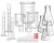 Frienda 50/100/250/500/1000ml Glass Beaker Set, 3.3 Borosilicate Low Form Griffin Lab Glassware Include Graduated Cylinder, Beaker, Dropper, Stirring Rod, Measuring Cups for Lab Chemistry (20 Pcs)
