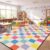 Frienda Pastel Checkered Classroom Carpet 13’x7’5″ Large Non-Slip Nylon Plaid Classroom Colorful Nursery Rug Play Mat for Elementary School Playroom Kindergarten Daycare Educational Learning Area Rug