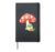 Frog Book, Mushroom Lovers, Cottagecore Aesthetic Hardcover Journal, Black