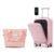 Front Opening 20″ Carry-On Luggage with Expandable Travel Bag Set, Pink