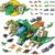 Frontoytall Jumbo Dinosaur Toys for Kids 3-5, 12 Mini Dinosaurs & 6 Truck Carrier Cars, Birthday Gifts Toys for 3 4 5+ Year Old Boy, Create a Dino World, Educational Figures, Dinosaur Play Set