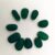 Frosted Glass Beads DIY Jewelry Making Supplies(Dark Green,(9-12 mm))