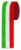 FR Red, White & Green Crepe Streamer 2