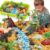 FRUSE Dinosaur Sensory Bin with Dinosaur Toys and 2.2lbs Play Sand for Kids