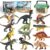 FRUSE Jurassic Dinosaur Toys with 12 PCS Dinosaur Figures for Kids 3-5