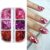 FSpronail Disco Nail Sequins, Red Pink Square Rectangle Sequins for Nails Art Holographic Chunky Glitter Flakes Ultra-Thin Shiny Spangles Manicure Paillette Confetti Decoration Y2K Design Fingernails