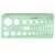 FTVOGUE 6 Pcs Plastic Measuring Templates Set Geometric Drawing Rulers with Mechanical Arc and Math Stencils for Office School Students Children Drafting Learning (Green)