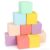FUBOTRAD Soft Foam Building Blocks, Suitable for Children Aged 1-3 Years Old. A 12-piece Set with Cloth Covers, Suitable for Babies, Children, and Indoor/Outdoor Party Soft Toys (six Colors)