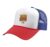 Fueled By Coffee and Second Graders Teacher Trucker Hat with Adjustable Mesh Back, Red/White/Royal Blue