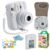 FUJIFILM instax Mini 13 Clay White Instant Camera Bundle with 20 Sheets instax Mini Film, Carrying Case, Photo Album, Assorted Photo Frames & BluebirdSales Microfiber Cleaning Cloth