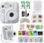 FUJIFILM instax Mini 13 Clay White Instant Film Camera Bundle | Includes Carrying Case, 20 Sheets of Film, Stickers, Assorted Photo Frames, Photo Album, Lens Filters, + More
