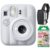 Fujifilm Instax Mini 13 Instant Camera Clay White 16963137 Bundle with Deco Essentials Sling Backpack and Fujifilm Instax Mini Twin Pack Picture Format Instant Daylight Film 20 Shots