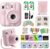 FUJIFILM instax Mini 13 Instant Film Camera Bundle (Candy Pink)