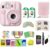 FUJIFILM instax Mini 13 Instant Film Camera Candy Pink Bundle | Carrying Case, 20 instax Mini Film, 4 x AA Battery Pack, Stickers, Photo Frames, Photo Album, Lens Filters, Cleaning Cloth + More