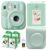 FUJIFILM INSTAX MINI 13 Instant Film Camera (Lagoon Green) Bundle with W/ 80 Sheet Mini Film + Camera Case Green + Photo Album + Cleaning Cloth