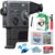 FUJIFILM instax Mini Evo Cinema Hybrid Instant Camera Bundle, 3-in-1 Camera Printer with Bluetooth + instax Mini Film Twin Pack (20 Sheets) + SD Card + Accessories + BluebirdSales Cleaning Cloth