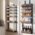 Fulifix Over The Door Pantry Organizer with Solid Wooden Baskets, 6-Tier Pantry Door Organizer Wall Mount, Metal Hanging Spice Rack Organization and Storage for Home, Kitchen, Cabinet