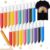 Fullhawl 20 Pcs Fabric Paint Set 0.34 oz 10 Colors 3D Glitter Puffy Paint for Fabric Crafts Permanent Nontoxic & Waterproof for Textile Clothes Canvas Glass Jeans Wood Crafts and DIY Decoration