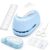 Fullhawl 5 Pcs Stamp Punch Set, 1.1×1 Inch Stamp Cutter with Double-Sided Tape Roller, Storage Box, Ruler and Scissors, Collecting Kit for Postage, Craft, Scrapbooking Journaling Card Making