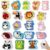 Fulmoon 120 Pcs Anxiety Sensory Stickers Textured Rough Fidgets for Mental Health, Autism & ADHD, Mindfulness Decal for Stress Relief, Supplies for School Counselor(Animal)