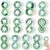 Fulmoon 120 Pcs Anxiety Sensory Stickers Textured Strips Tactile Rough Calm Sensory Stickers Adhesive Tactile Number 8 Shape Fidget Tool for Classroom Desk Adults Teens Anxiety Relief (Green)