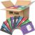Fulmoon 200 Pcs Composition Notebooks, Comp Book, 9.75″x 7.5″, 60 Sheets Per Comp Book, Black Purple Blue Red Green, Marble Notebooks for School Kids Home Office(College Ruled 9/32” Spacing)