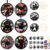Fumete 36 Sets Halloween Suncatchers Craft Kits Wooden Halloween Stained Glass Tissue Kits Window Stained Glass Effect Art Supplies Creative DIY Hanging Ornaments for Party Activities Decorations