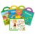 FUNCLASS 5 Pack Sticker Books for Toddlers, Reusable Travel Activity Set & Seek-and-Find with 200+ Animal Stickers, Coloring Games for Kids Party, Restaurant, On-the-Go