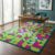 Fun Classroom Rug 7×10 Mid Century Modern Area Rug Lime Green Pink Geometric Color Block Rugs Non Slip Washable Carpet for Living Room Bedroom Apartment Vibrant Playroom Stain Resistant Floor Mats