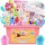 Funewest DIY Ice Cream Slime Kit for Girls Age 8-12 with Pink Storage Case