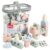 Fun Express 8 x 10 Pastel Plastic Building Blocks Set with Bag – 42 Pc.