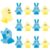 Fun Express 9 1/2″ – 11″ Easter Whimsy Bunny & Chick Felt Hand Puppet Craft Kit – Makes 12