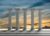 Fun Jigsaw Puzzle 1000 Pieces for Adults Five Ancient Pillars Sunset Sky for Toddler Learning Educational 29.5 x 20 in